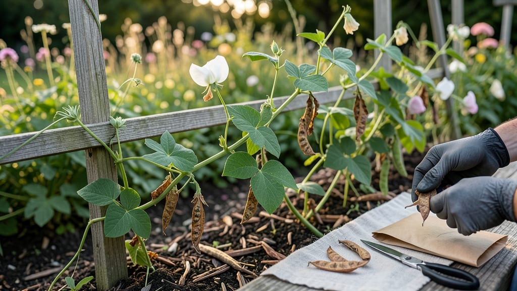 How to Harvest Sweet Pea Seeds: When Pods Turn Brown and Crack Open