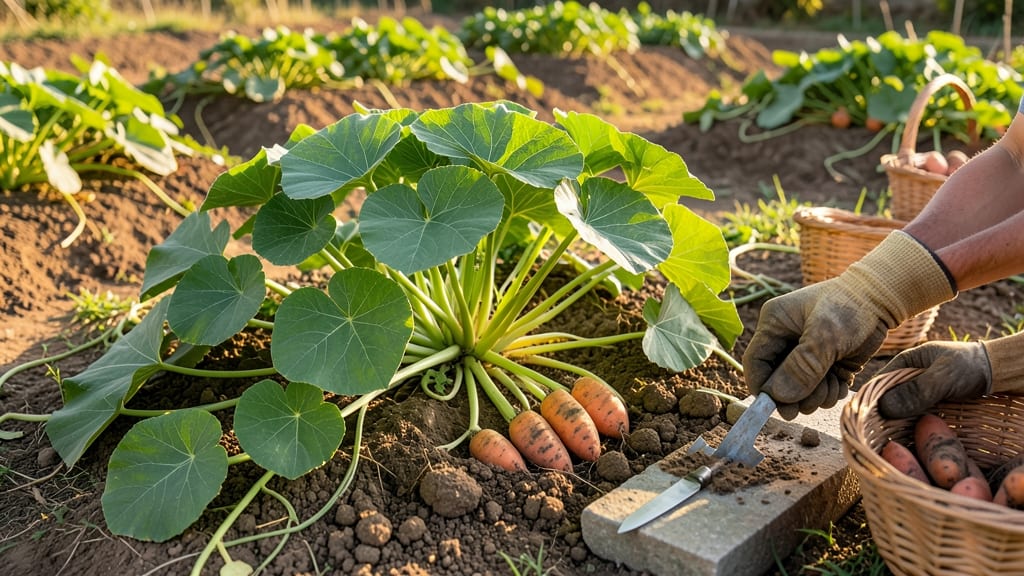 Sweet Potato Harvest Time: When Leaves Yellow & Soil Loosens Easily